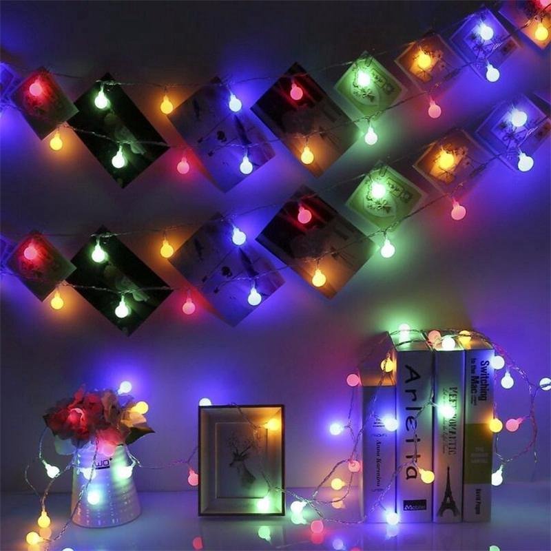 Dây 10 Mét 52 Bóng Đèn Led Cherry Ball Đổi Màu Chớp Nháy Xài Điện Chống Nước Trang Trí Tiệc Giá Rẻ