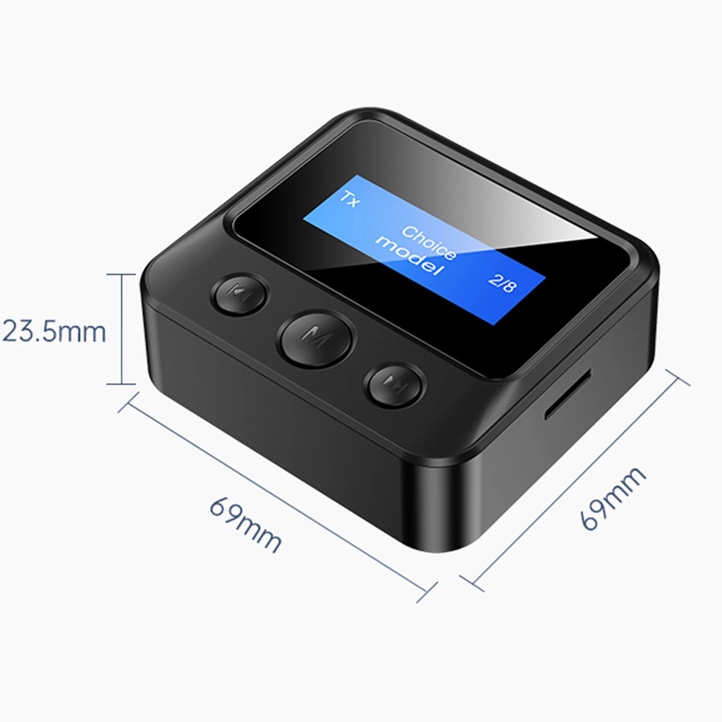 Thiết bị thu phát nhạc không dây Bluetooth 5.0 màn hình LCD C39S