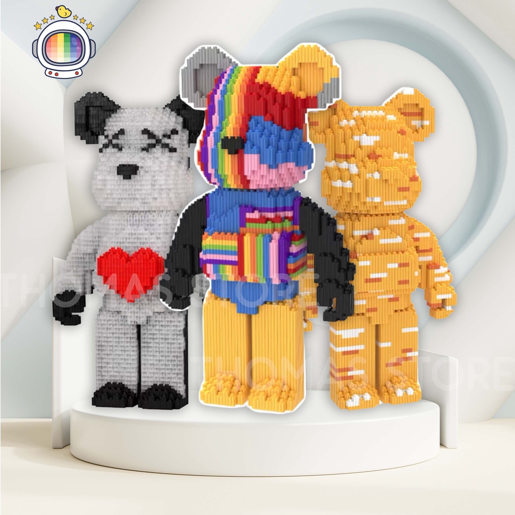 LEGO LẮP RÁP BEARBRICK SIZE LỚN 36cm BỘ ĐỒ CHƠI LẮP RÁP MÔ HÌNH 3D CHO TRẺ