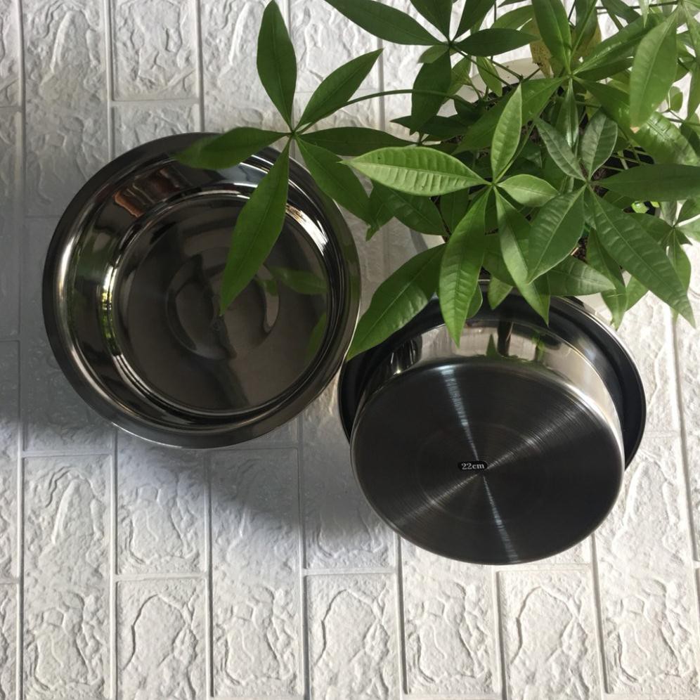 Thau trộn Inox cao cấp. đáy vuông Size từ 20-22-24-26-28cm .siêu bền, tuyệt đối an toàn cho sức khỏe