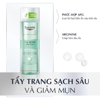 Nước Tẩy Trang Eucerin Pro Acne Solution 200ml cho da dầu mụn