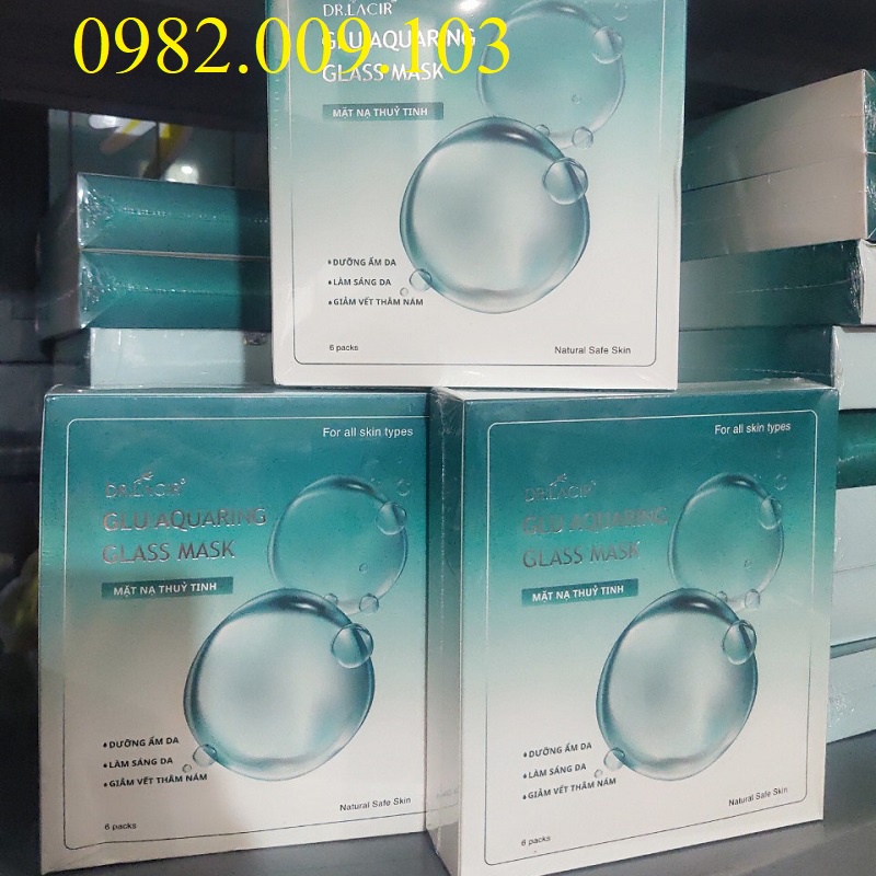 MẶT NẠ THỦY TINH CĂNG BÓNG GLUTATHIONE Lamer Dr Lacir hộp 6 miếng [Drlacir glutathion 600]