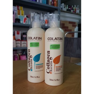 (DATE 10/2021 SALE GIÁ GỐC) DẦU GỘI XẢ COLATIN NATURAL CARE 500ML*2