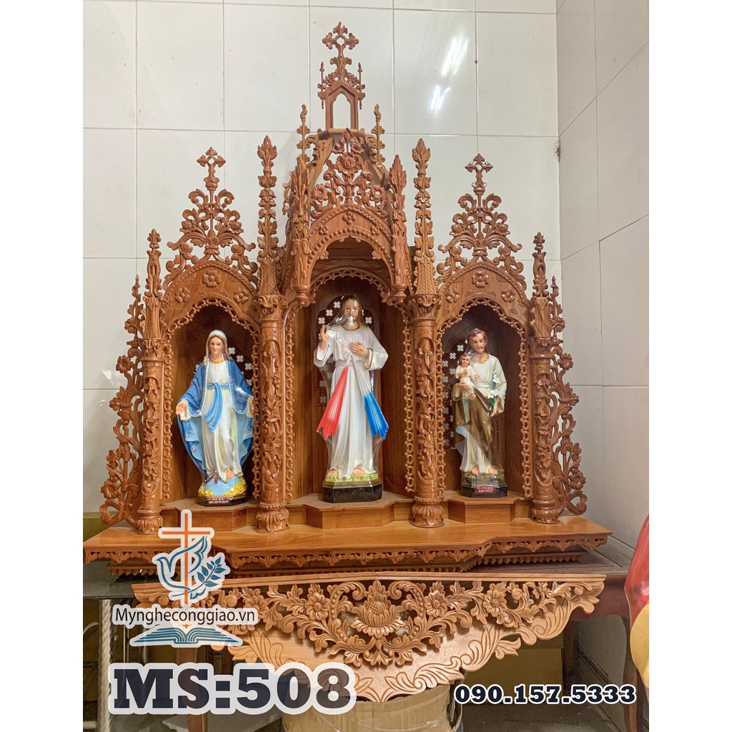 Top Những Mẫu Tòa Gỗ Công Giáo | Bàn Thờ Chúa Treo Tường Bằng Gỗ | Bàn Thờ Công Giáo Cao Cấp | myngheconggiao.vn