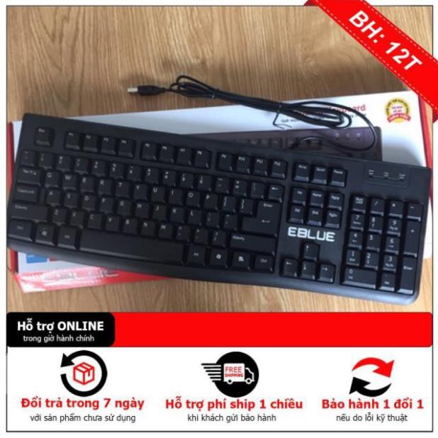 Bàn Phím Văn Phòng Eblue 045BK USB  Chính Hãng