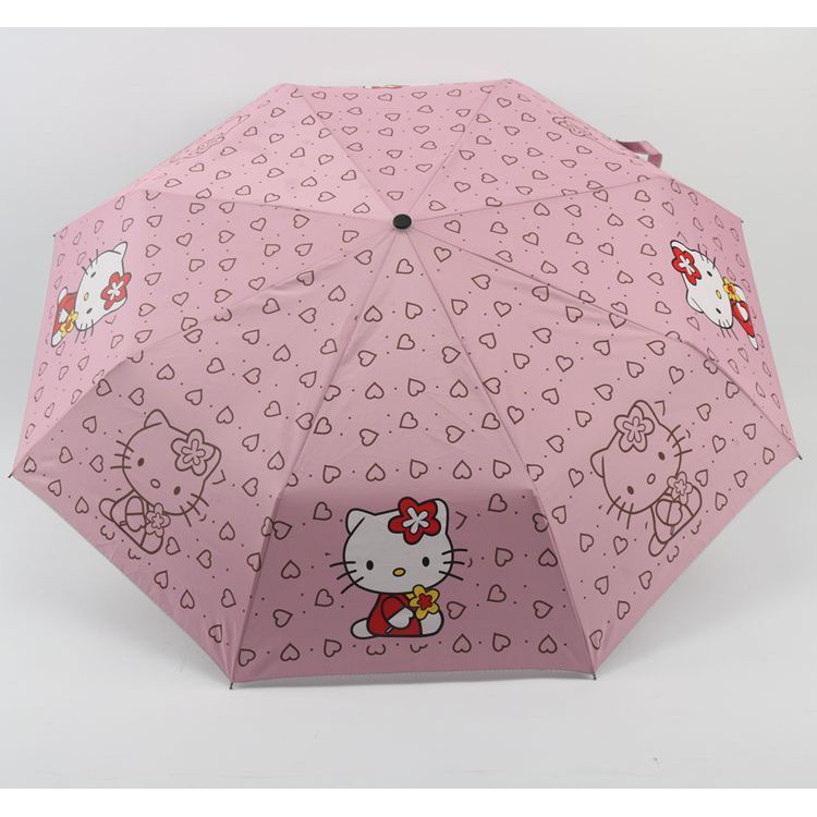 Ô / Dù gấp che mưa nắng in hình Hello Kitty xinh xắn đường kính 98cm