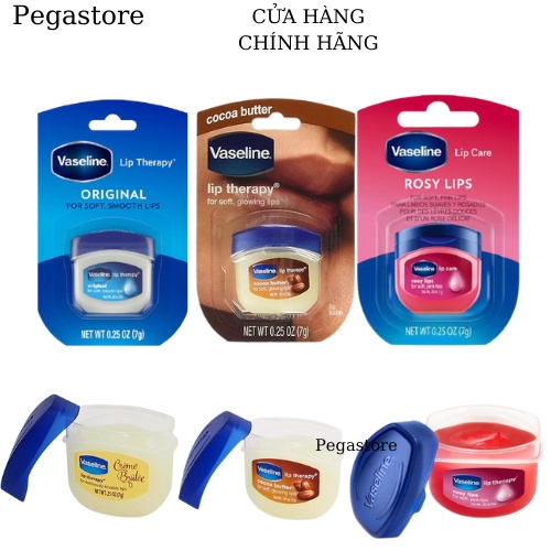 Son dưỡng môi VASELINE nhiều loại [Original /Cocoa Butter /Rosy ] 7g - sáp dưỡng môi