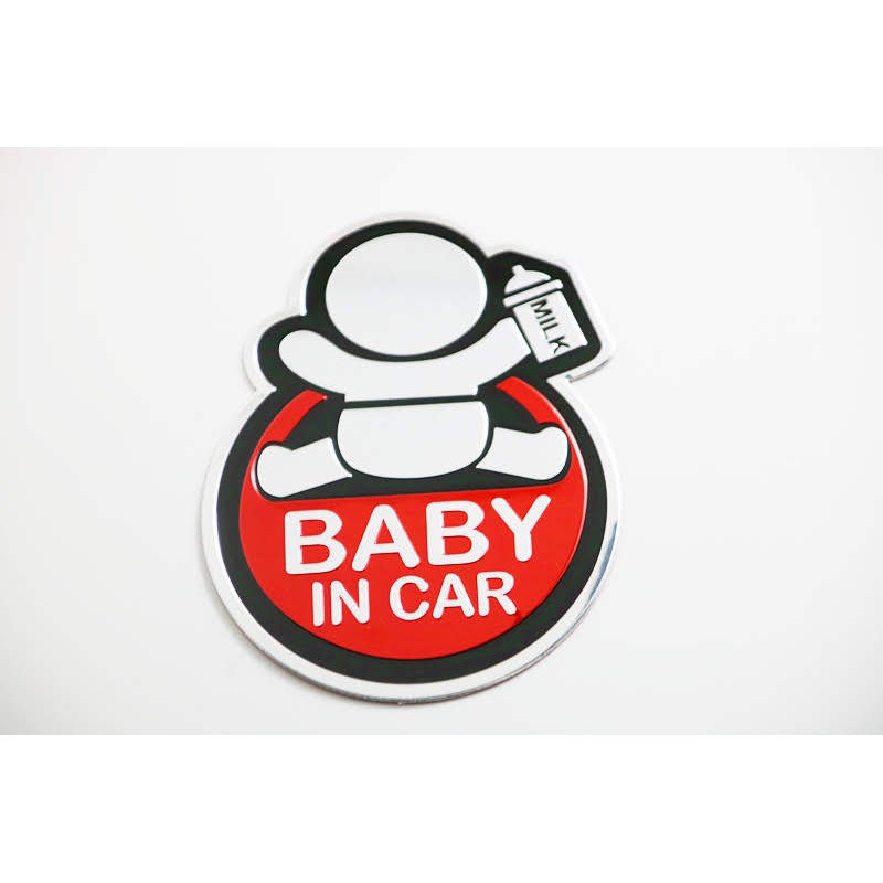 Decal dán em bé trên xe (baby in car) bằng kim loại