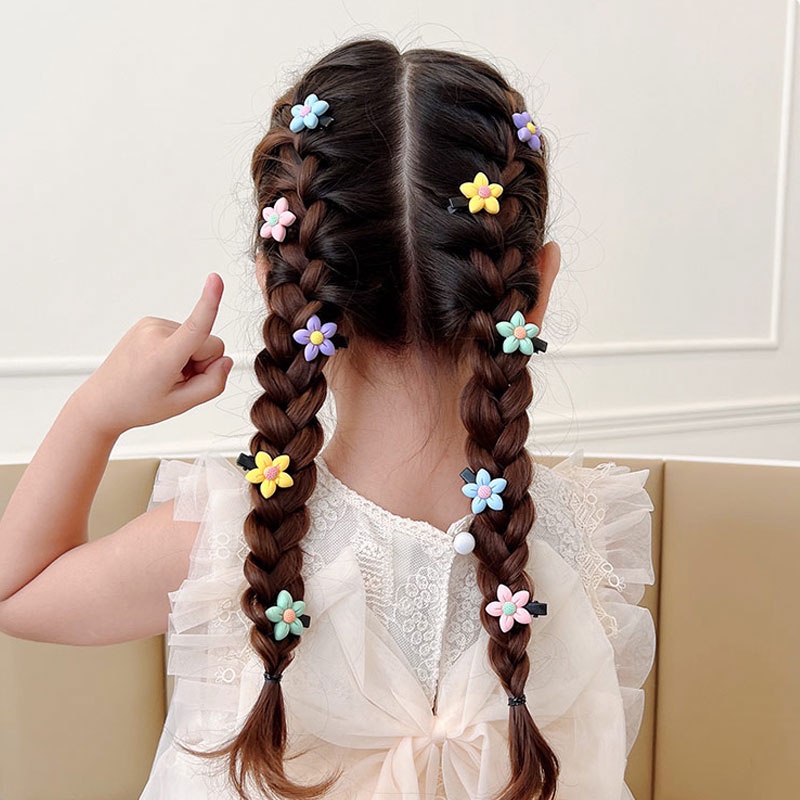 Bộ 10 Kẹp Tóc Hoa Trẻ Em