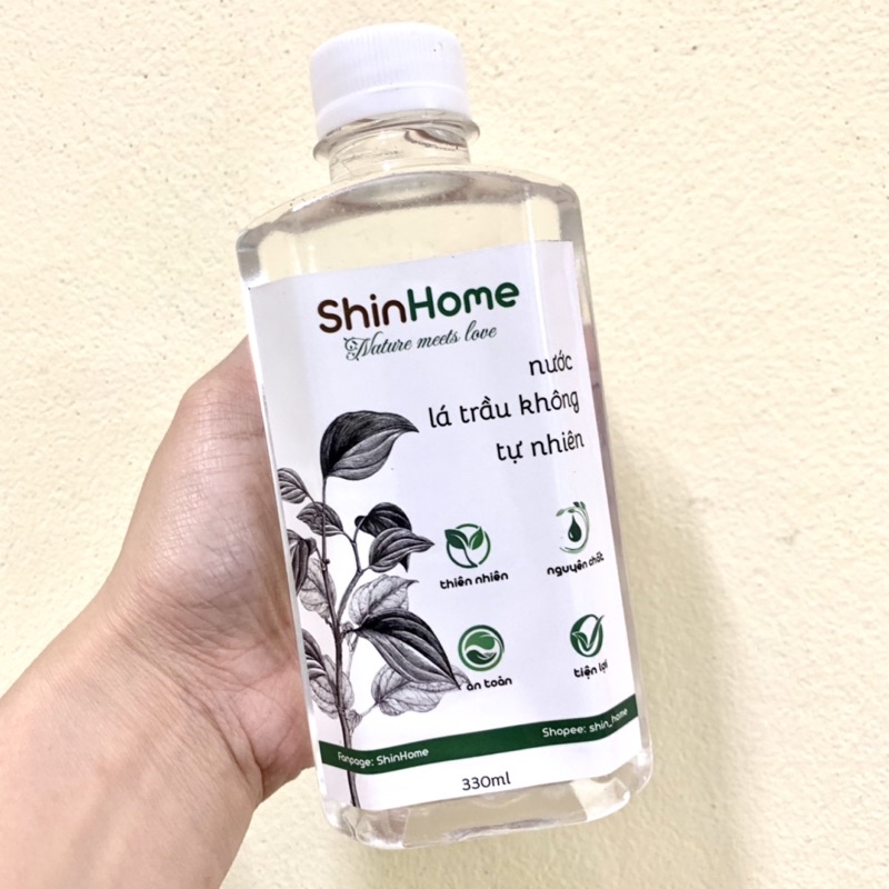 Nước cất lá trầu không tự nhiên nguyên chất 100% (chai 330ml)