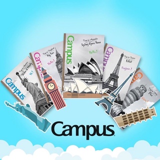 ( SHIP HOA TOC )Vở kẻ ngang campus season / gift /landscape 80 Trang