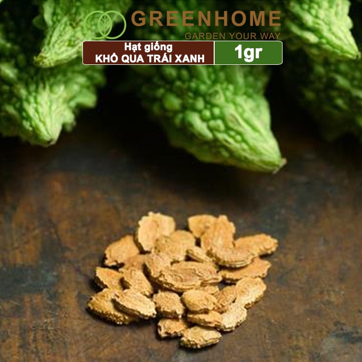 Hạt giống Khổ qua trái xanh F1 Greenhome, gói 1g, dễ trồng nhanh ra trái T05