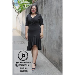 Bigsize Nữ - Đầm Body Đuôi Cá (MS: 9183) đầm ngoại cỡ co giãn big size, hàng có sẵn, thời trang big size, hàng thiết kế