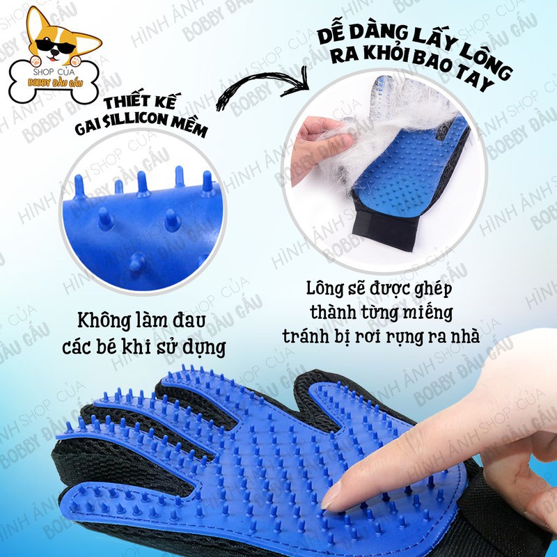 [5❤️][FREESHIP]  LƯỢC, GĂNG TAY, BAO TAY, MASSAGE, CHẢI LÔNG CHO THÚ CƯNG [HCM]