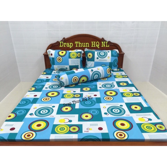 Drap thun Hàn Quốc (bộ: drap,2 nằm, 1 ôm)