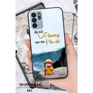 🎁HÀNG HOT🎁 Ốp lưng Oppo Reno 6 / Reno 6Z 5G giả lưng iphone, chất liệu kính cường lực cao cấp 5.0( bapshoppe)