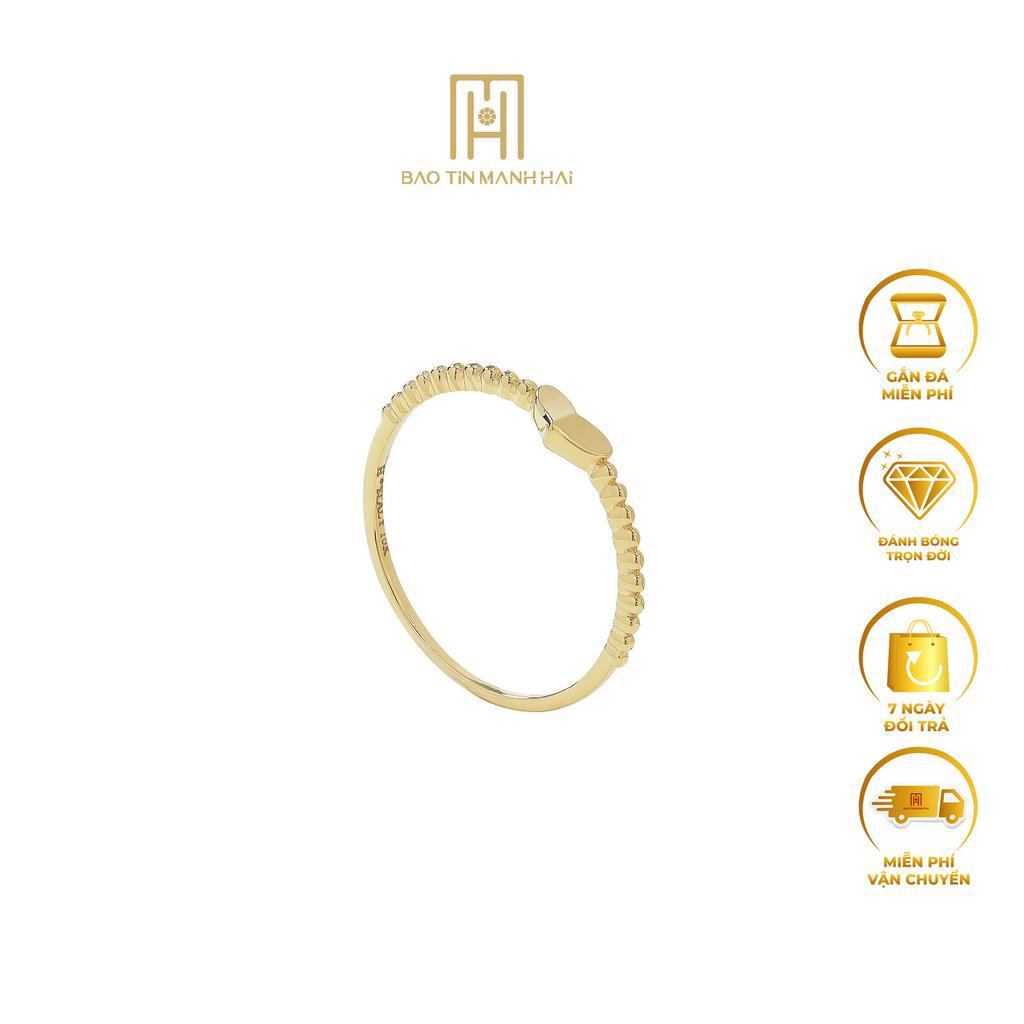 Nhẫn vàng 10K phong cách Minimalism hình trái tim nhỏ xinh NY10K43 Bảo Tín Mạnh Hải