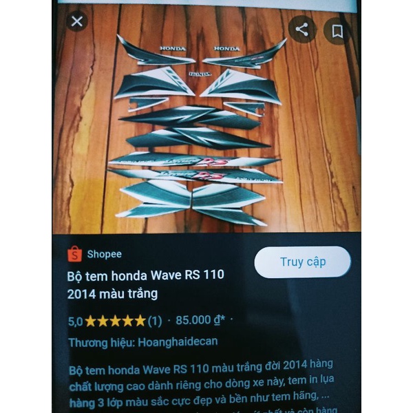 Bộ tem RS 110 màu trắng 2014