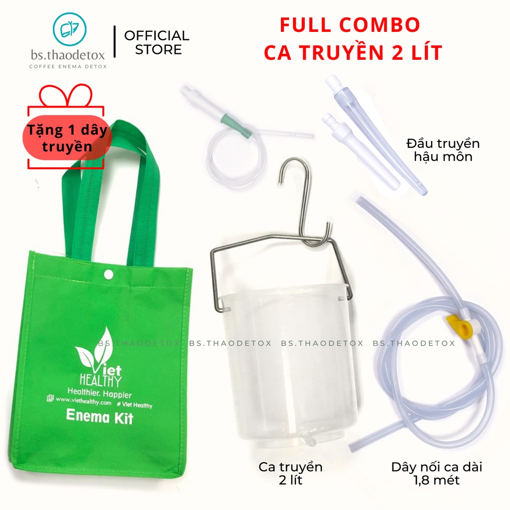 Mua Ca truyền nhựa 2L thải độc đại tràng cà phê, Xô Coffee Enema