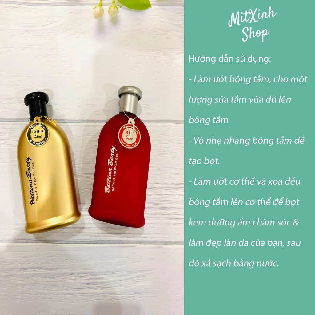 Sữa Tắm Tinh Dầu Nước Hoa Bettina Barty Bath And Shower Gel 500ml CHUẨN ĐỨC