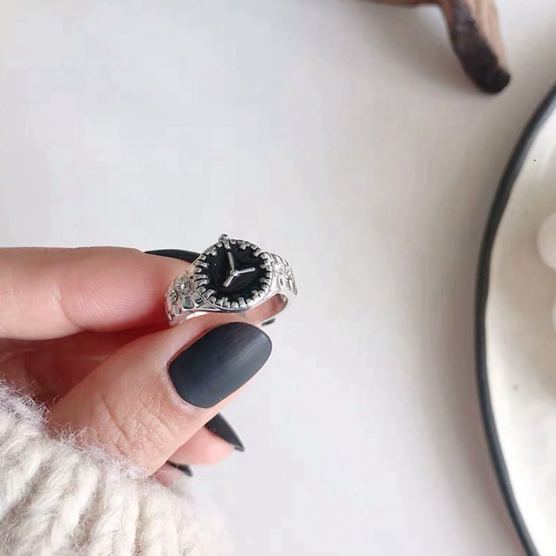 Nhẫn Mặt Đồng Hồ Độc Đáo Cá Tính Phong Cách Hip-Hop