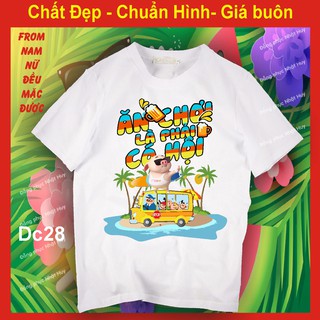 áo nhóm đi chơi DC28, CAO CẤP du lịch, biển, phông, thun,cuộc đời là những chuyến đi, ăn chơi phải có hội