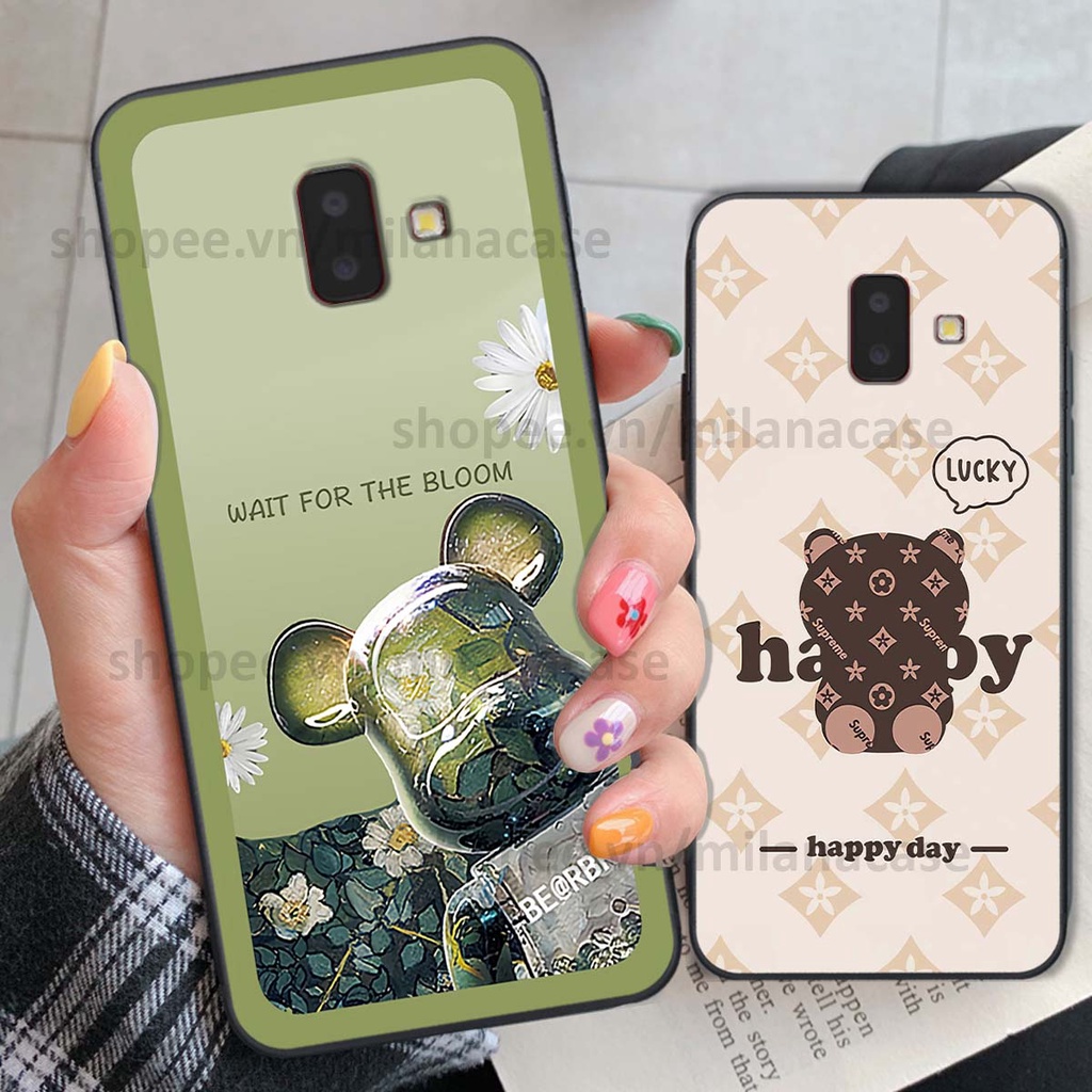Ốp Samsung J6 2018 / J6 Plus / J6+ gấu be@rBrick gấu Teddy Kaws siêu đẹp, phong cách, cá tính