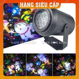 Đèn chiếu trần giáng sinh noel xoay 360 độ - đèn led trang trí chạy điện 16 hình độc đáo