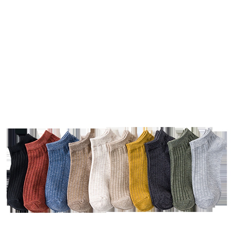 Tất nữ cổ ngắn nhiều màu gân tăm phong cách hàn quốc chất liệu cotton cao cấp giá rẻ TN14