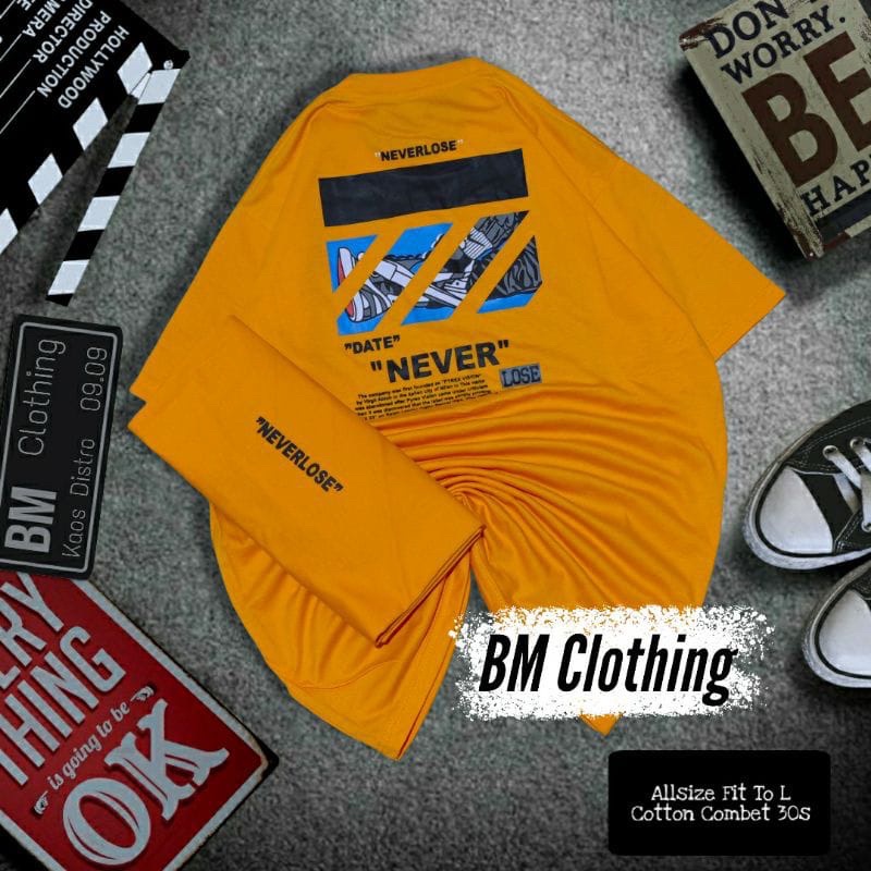 Áo Thun Nam Nữ Tay Ngắn In Chữ NEVERLOSE DISTRO NEVERLOSE