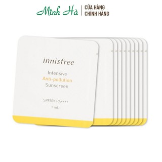 Kem chống nắng Innisfree Intensive Anti Pollution Sunscreen SPF50+/PA++++ gói dùng thử 1ml