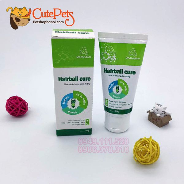 Gel tiêu búi lông cho mèo Hairball Cure 40g - Phụ kiện thú cưng Hà Nội