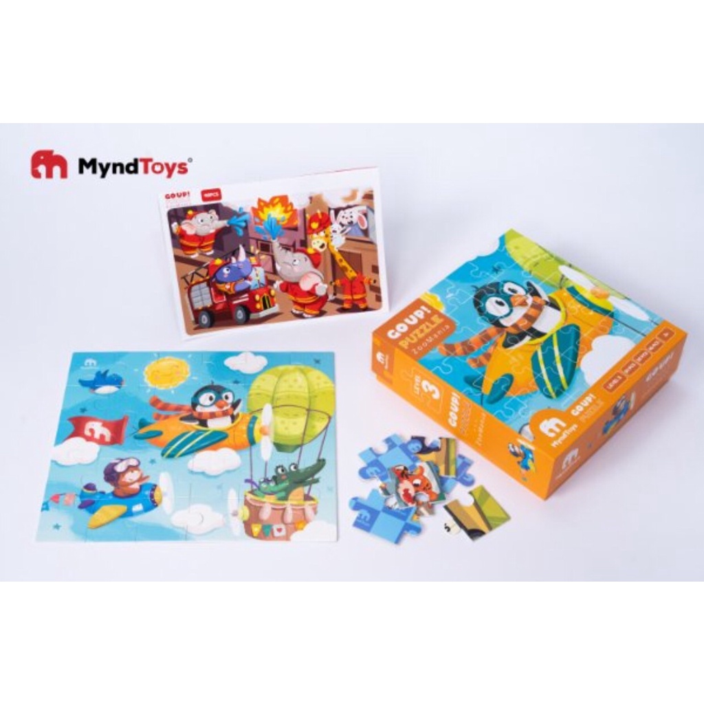 Đồ Chơi Xếp Hình MyndToys - GO UP! Puzzle - Level 3 (Cho Bé Từ 3 Tuổi - Nhiều Chủ Đề)