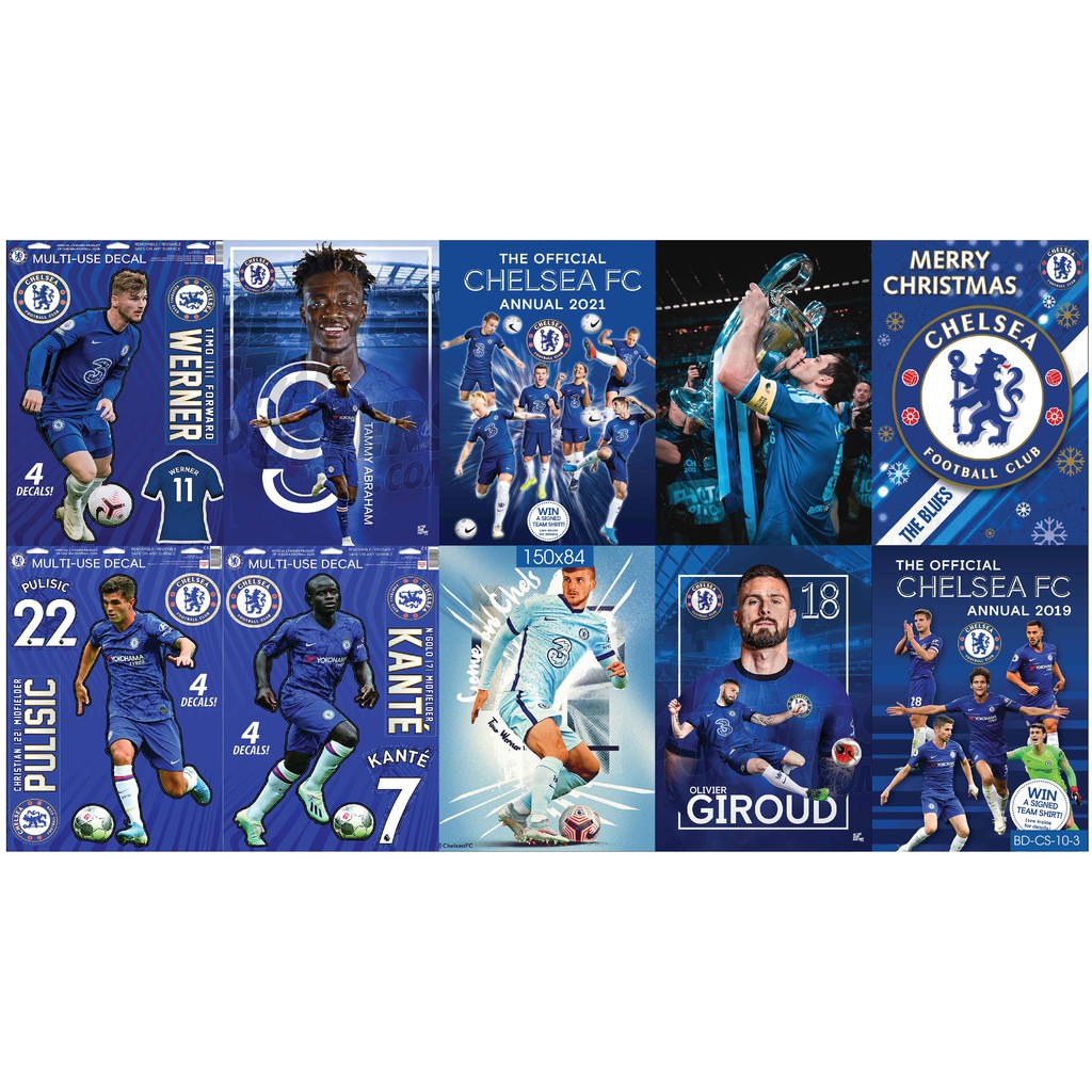 Combo Set 10 tờ Decal dán tường đội bóng Chelsea