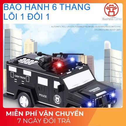 Két sắt mini mô hình ô tô cảnh sát bảo vệ bằng mật khẩu