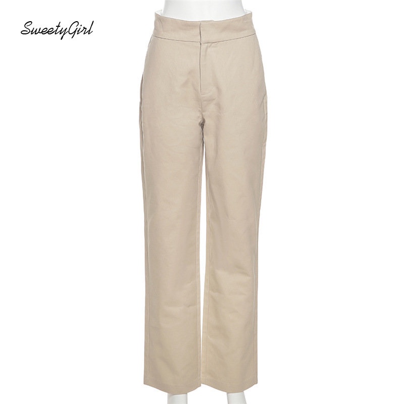 Quần Dài Ống Rộng Lưng Thấp Màu Trơn Thời Trang 2022 Dành Cho Nữ