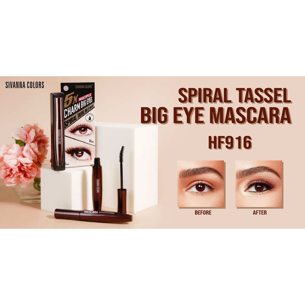 [ An Toàn ] Mascara Dạng Xoắn Ốc Sivanna 5X Multiple Charm Big Eye HF916