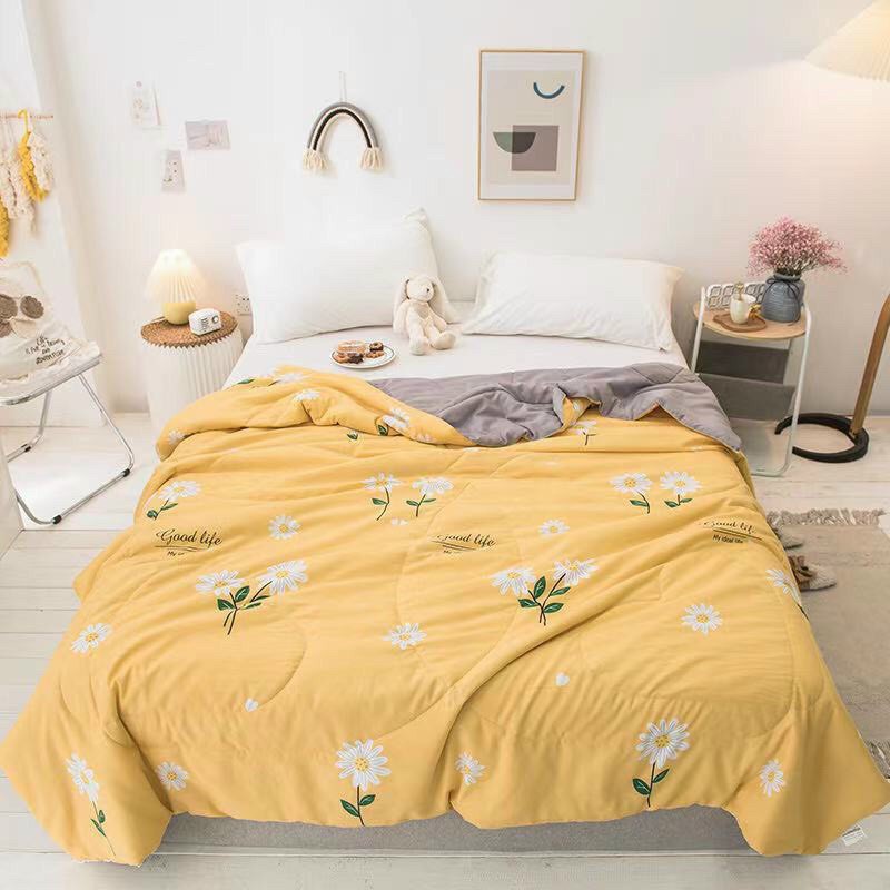 Chăn Cotton Đũi hè M2T bedding Chăn đũi nhập khẩu viền ren mền mịn mát kích thước 2m x 2m2