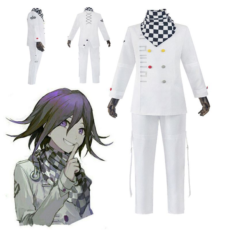 Set trang phục đầy đủ/ Áo choàng/ Tóc giả hóa trang nhân vật Danganronpa V3 Ouma Kokichi làm quà halloween cho bé trai