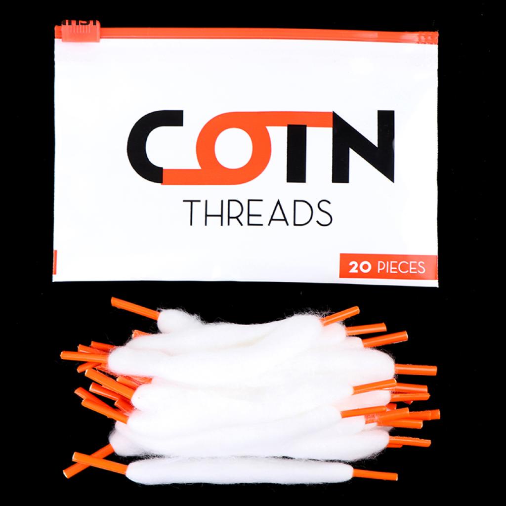 ziyun 20pcs Prebuilt Wire Coil Threads Organic Vape Cotton Strips Shoelace for RTA RDA .