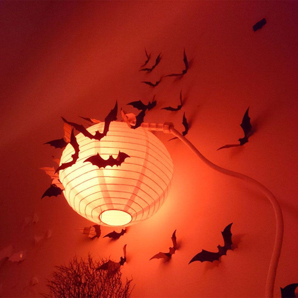 Set 12 Sticker Dán Tường Màu Đen Trang Trí Halloween