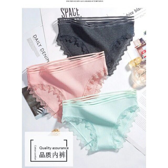 Quần Lót Sợi Tre Viền Ren Pastel | BigBuy360 - bigbuy360.vn