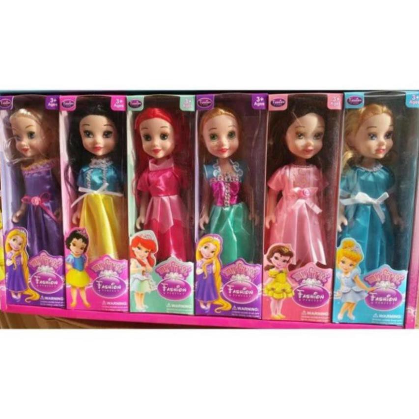 {HOT}HỘP 6 con Đồ chơi set 6 búp bê công chúa bằng nhựa cao cấp, ko mùi, ko chứa các chất độc