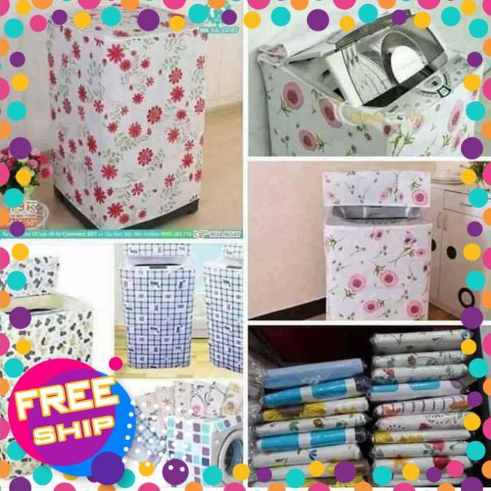 Combo 10 Trùm máy giặt Đứng +Ngang 7-8 kg ( bọc loại dày) họa tiết ngẫu nhiên
