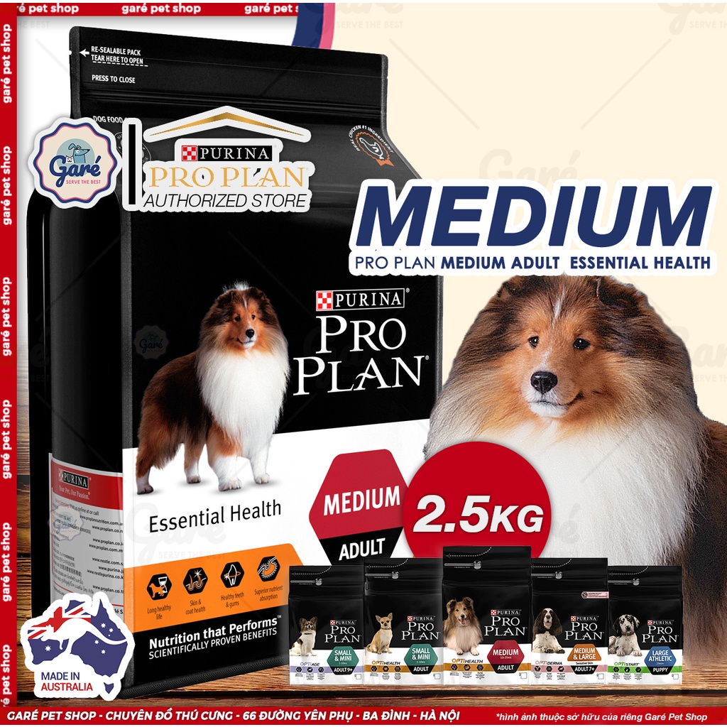 2.5kg - Hạt Purina Pro Plan cho Chó giống vừa trưởng thành - ProPlan adult dog medium chicken formula