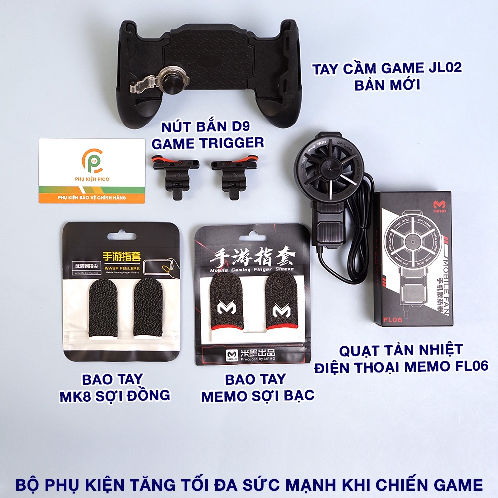 Găng tay chơi game - Bao tay chơi game Memo sợi bạc - Bao ngón tay chơi game MK8 sợi đồng nguyên chất chống loạn cảm ứng