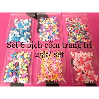 Set 6 bịch cốm trang trí slime ( mẫu ngẫu nhiên )