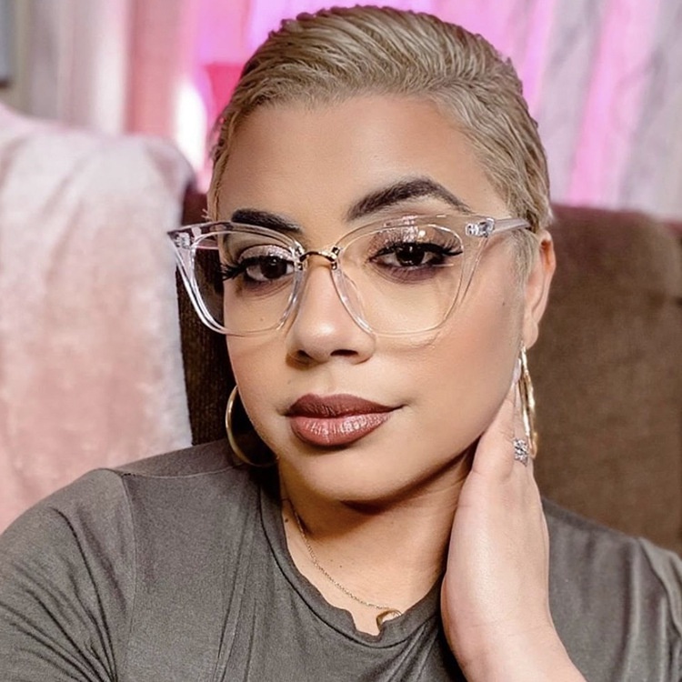 Mắt Kính Gọng Mắt Mèo Chống Bức Xạ Phong Cách Retro Chất Lượng Cao Cho Nữ