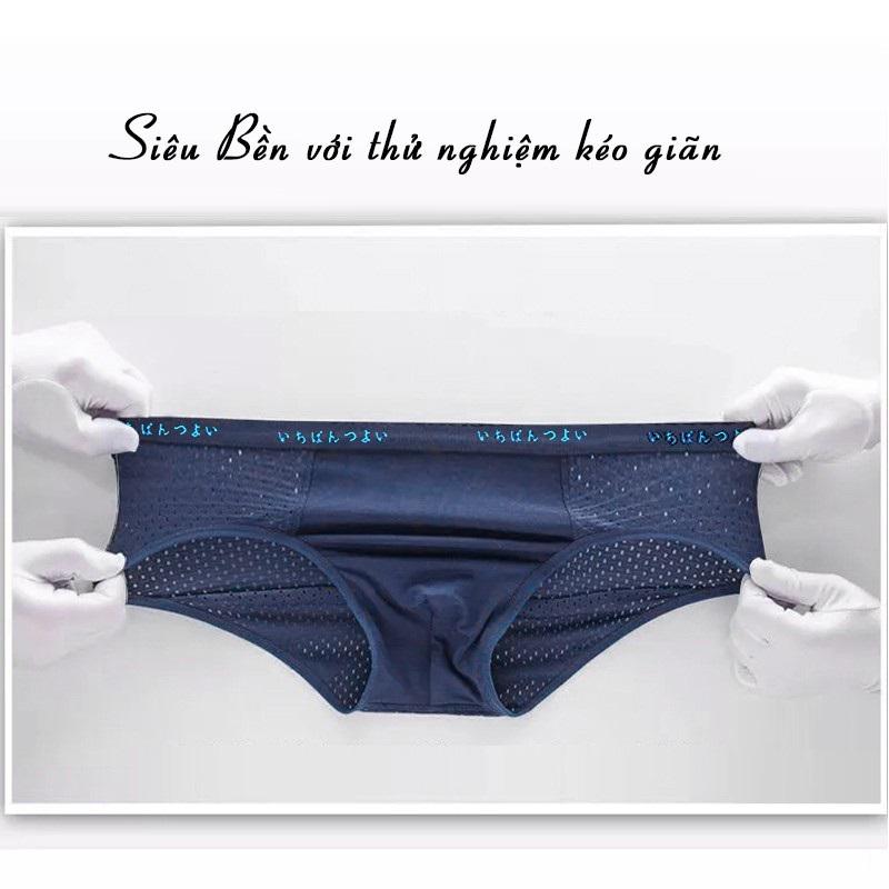 Quần Sịp Tam Giác Thông Hơi Chất Thun Lạnh Xuất Nhật Cao Cấp Có Size Lớn