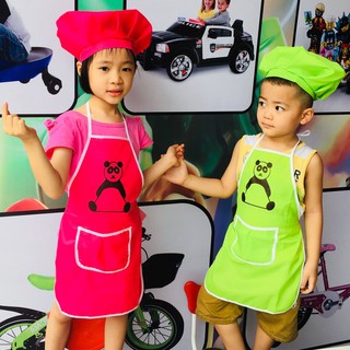 Bộ tạp dề nấu ăn cho bé kèm mũ